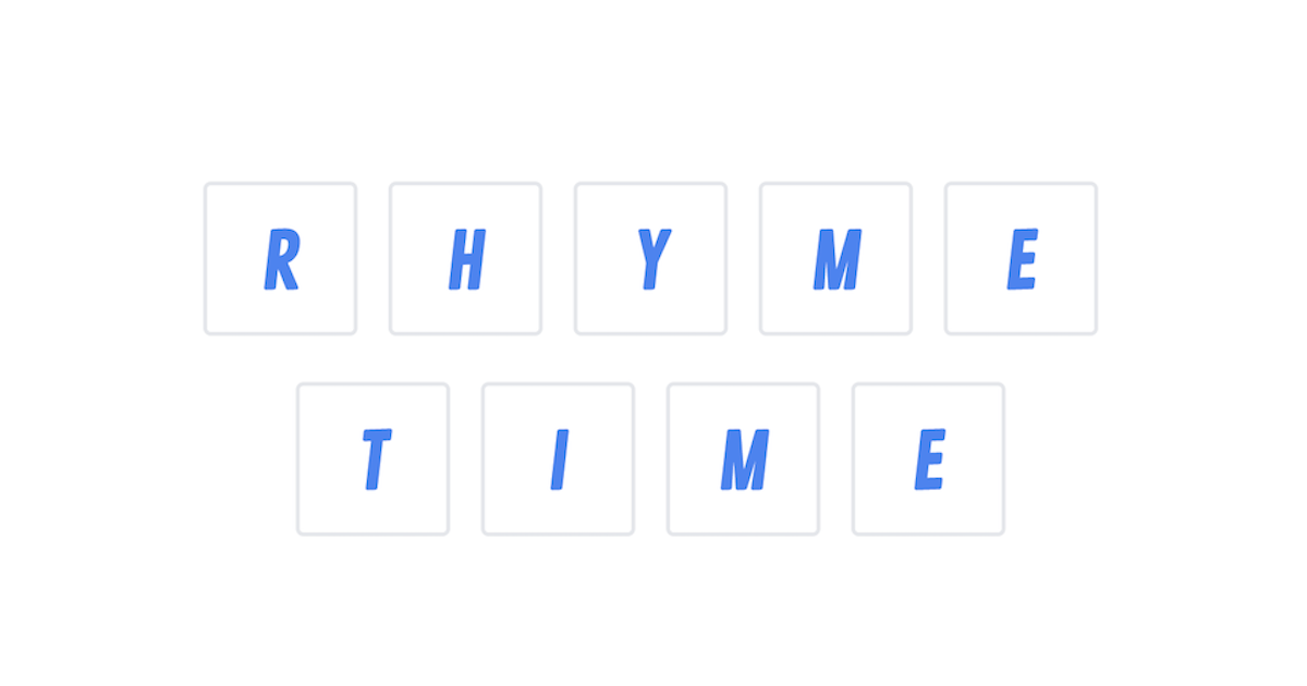 Rhyme Time